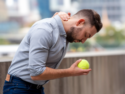 Routine de 8 minutes avec balle de tennis pour libérer les tensions cervicales après une journée au bureau