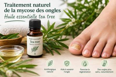 Traitement naturel de la mycose des ongles : huile essentielle tea tree